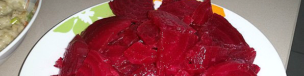 Cooked beetroot salad