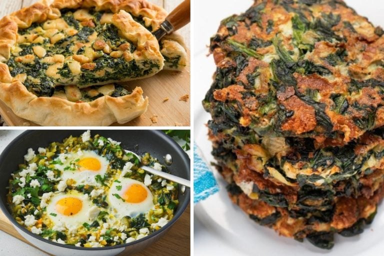 Spinach dishes for breakfast