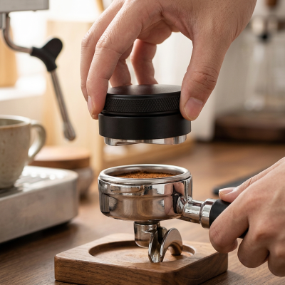 דיסטריביוטר ומיישר קפה מקצועי לאספרסו - בסיס 3 שיפועים מתכוונן 51/53/58 מ"מ