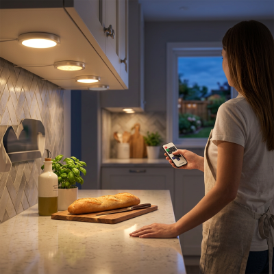 סט תאורת LED יוקרתי מתחת לארון עם שלט רחוק - לשדרוג האווירה במטבח ובבית