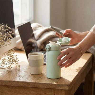 מיני תרמוס מעוצב מפלדת אל-חלד - לקפה איכותי בכל מקום