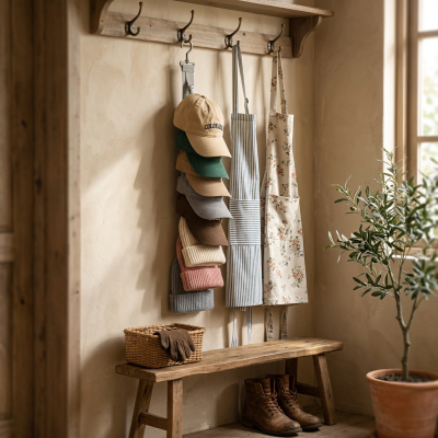 ארגונית כובעים וסינרים מתלייה – הפתרון המושלם לסדר בארון ובבית