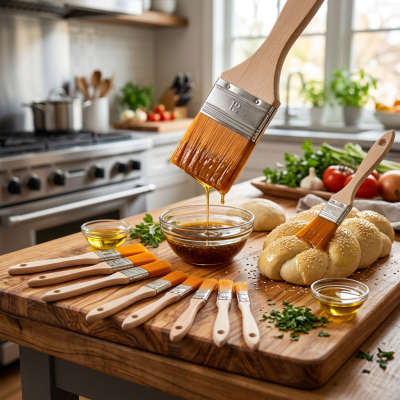 סט 12 מברשות ניילון למטבח - למשיחת מאפים, מרינדות ועיצוב קולינרי