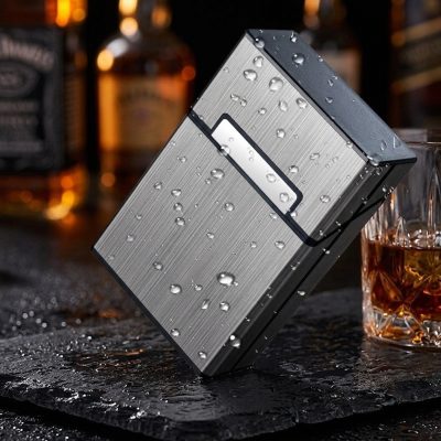 קופסת סיגריות סלים מאלומיניום מעוצבת - עמידה במים ובלחץ