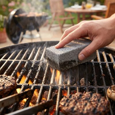 אבן פומיס מקצועית לניקוי גריל ומנגל - להסרת שומן ושרידי מזון עקשניים