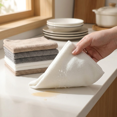 סט מטליות מיקרופייבר עבות לספיגה מקסימלית במטבח - 6/12 יחידות