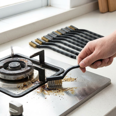 סט מברשות מיני מקצועיות לקרצוף וניקוי הכיריים והמטבח (6/12 יחידות)