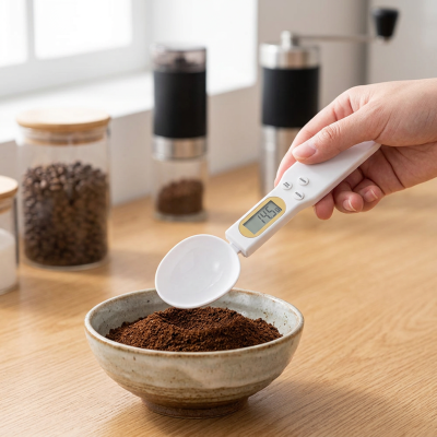 כף מדידה דיגיטלית מקצועית - דיוק של 0.1 גרם לאפייה ובישול