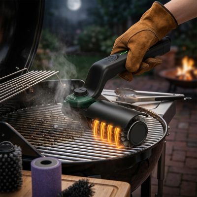 מברשת גריל חשמלית נטענת עם 3 מהירויות לניקוי יסודי ללא מאמץ